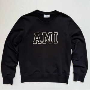 Ami Paris Elegant Black Cotton Top